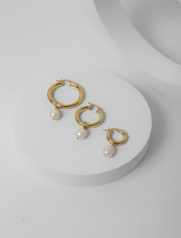18K GOLD-PLATED Solete Hoops